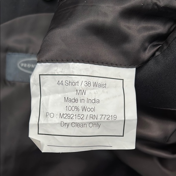 Pronto Uomo Black 100% Wool Blazer, Classic Style, Size 44 Short/38 Waist - Picture 15 of 15